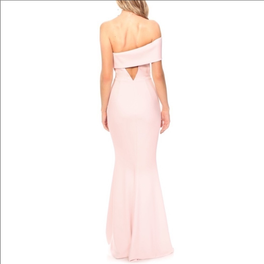 Katie May Titan One Shoulder Cutout Crepe Gown - Picture 4 of 9
